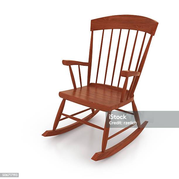 Rocking Chair Stock Photo - Download Image Now - Armchair, Chair, Clip Art