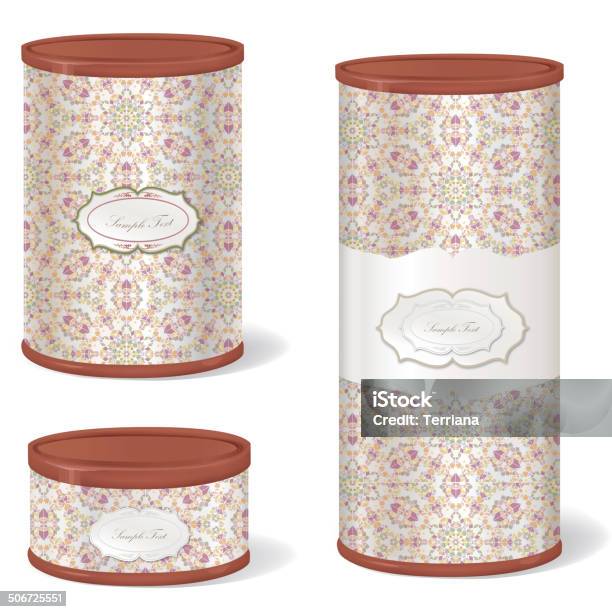 Vintage Metal Tin Can With Label And Copy Space Stock Illustration - Download Image Now - Aluminum, Can, Canister