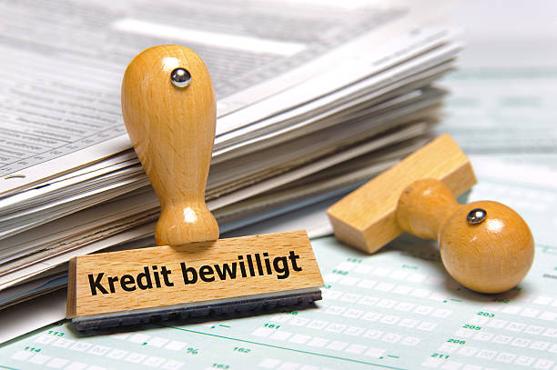 kredit bewilligt akceptowane-konto - finanzierung zdjęcia i obrazy z banku zdjęć