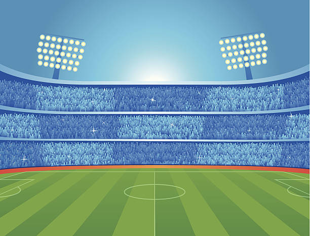 ilustrações, clipart, desenhos animados e ícones de estádio de futebol - soccer stadium action spectator