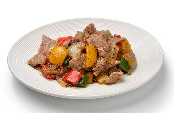 istock fried pork with chili. thailand food 506729405
