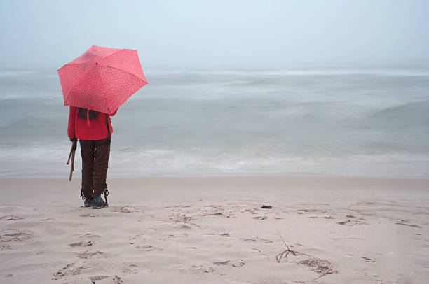 istock Woman against rough water 506730209