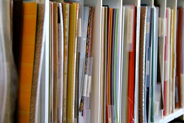 istock Upright files in Shelves 506731469