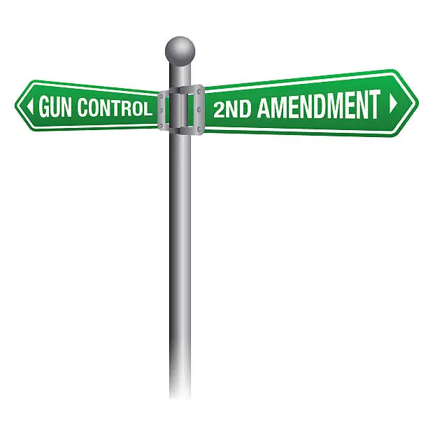 Vector illustration of Gun Control and Rights Theme