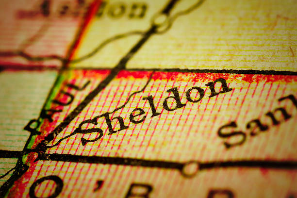 istock Sheldon, Iowa on an Antique map 506755856