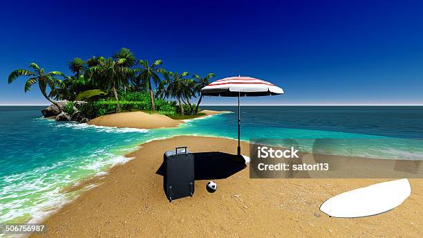 Paradise On Hawaii Island Stock Photo - Download Image Now - Bag, Beach, Beach Bag