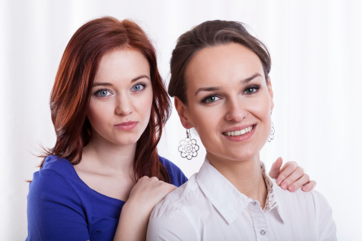 Portrait of a young female friends, horizontal