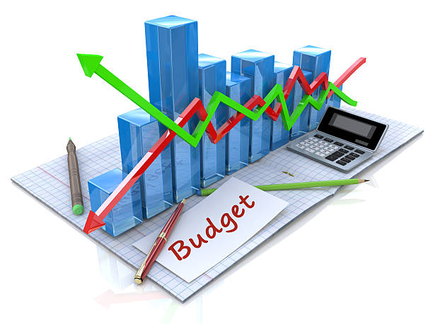 business analisi, calcolo del bilancio - stalla di mercato foto e immagini stock