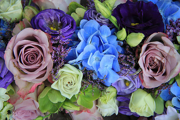 istock Blue and purple bridal bouquet 506760117