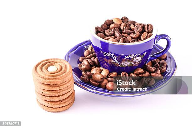 Coffee And Cookies Stock Photo - Download Image Now - Backgrounds, Breakfast, Brown