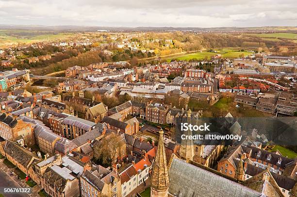 Top View Of Durham City England Stock Photo - Download Image Now - Durham - England, County Durham - England, University
