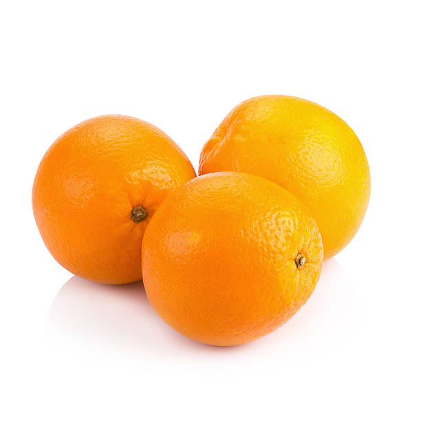 istock Ripe orange isolated on white background 506761588