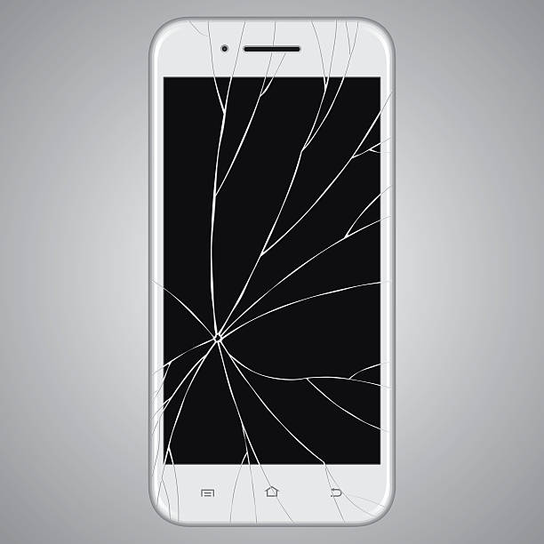 ilustrações de stock, clip art, desenhos animados e ícones de vector smartphone danificado - breaking glass cracked broken