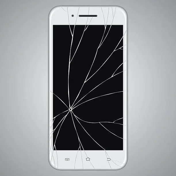 Vector illustration of Vector broken Smart phone