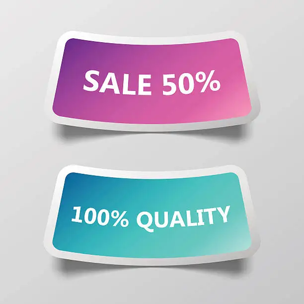 Vector illustration of Abstract vector labels