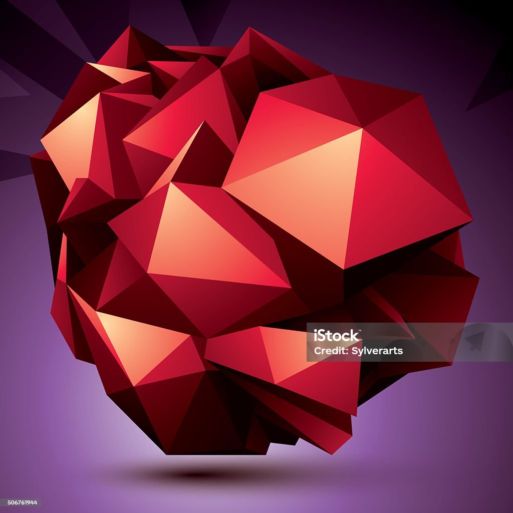 Red Associated Object Abstract Vector Red Object Constructed From Different Elements Stock ...