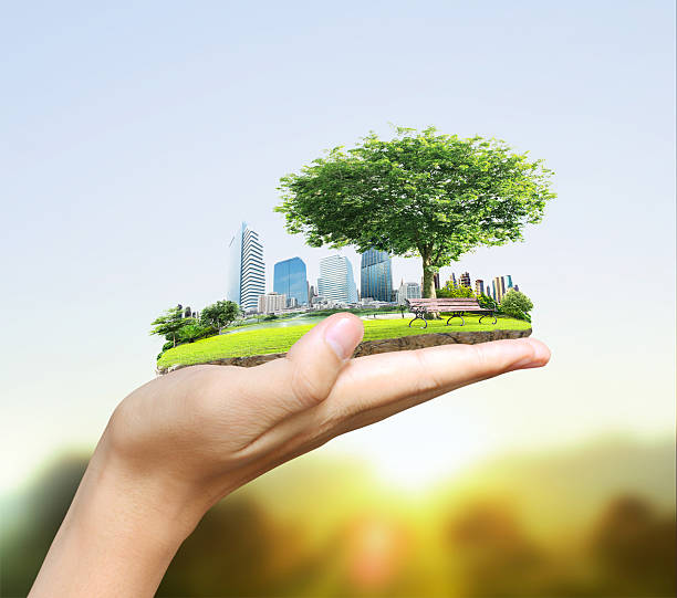 istock human hand holding  city 506763175