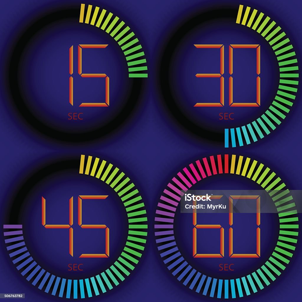 Timer Vector Visual Vector Timer Stock Illustration - Download Image Now - Accuracy, Circle ...