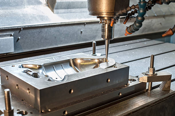 Industrial metal mold/die milling. Metalworking and engineering.