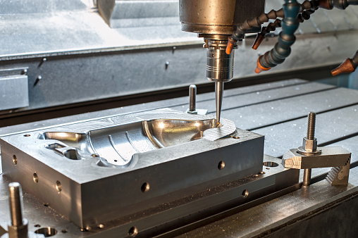 Close-up of the CNC laser cutting machine