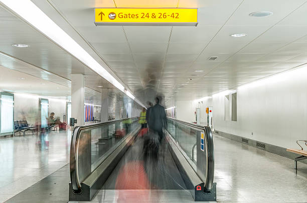 istock Blurred People On A Moving Walkway In An Airport 506764984