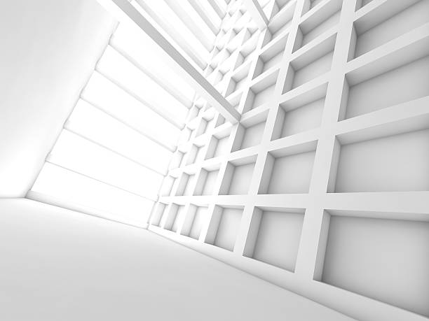 istock Perspective view of empty room, 3d illustration 506765854