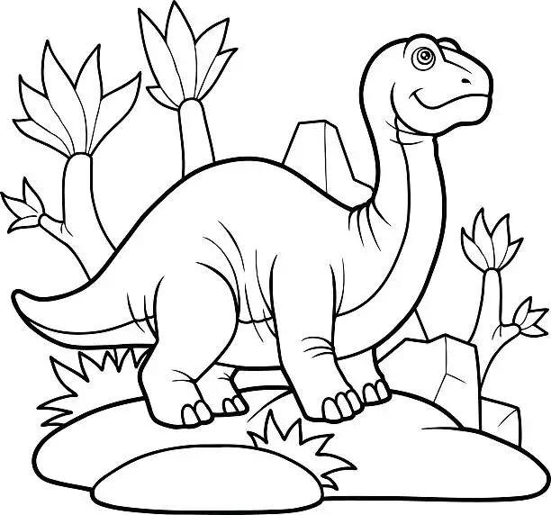 Vector illustration of brontosaurus