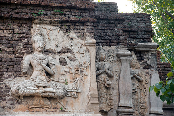 istock Stucco figures on the the Maha Chedi Wat Jhet Yot. 506766730