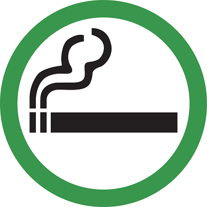 Vector illustration of smoking area sign.