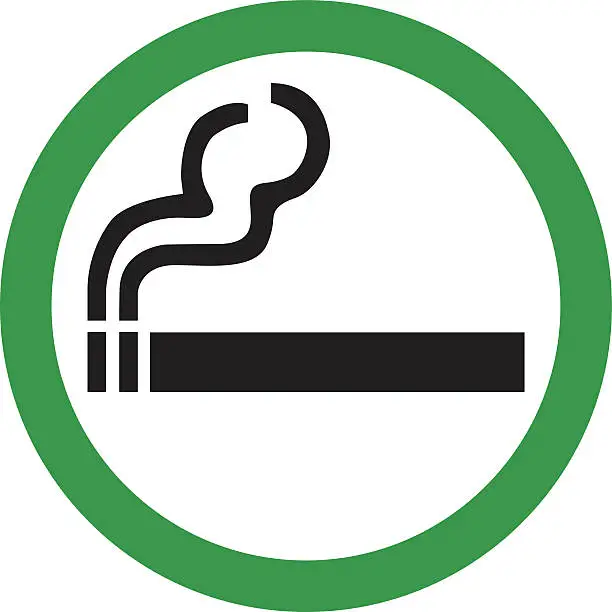 Vector illustration of Smoking Area Sign
