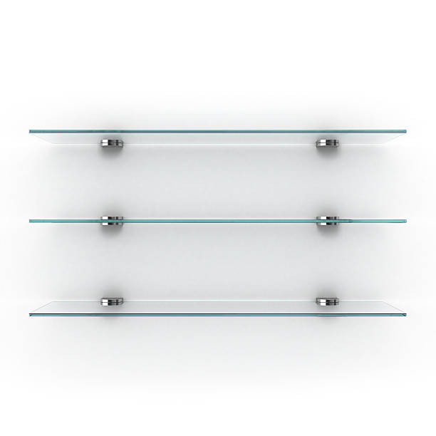 istock empty glass shelves isolated on white background 506785010