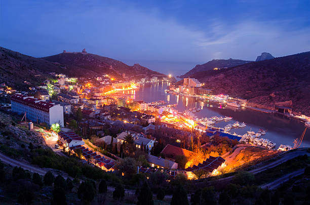 Balaklava bay at the night, Crimea