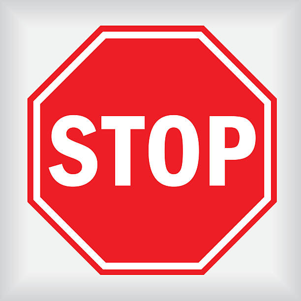 stoppschild - stoppschild stock-grafiken, -clipart, -cartoons und -symbole
