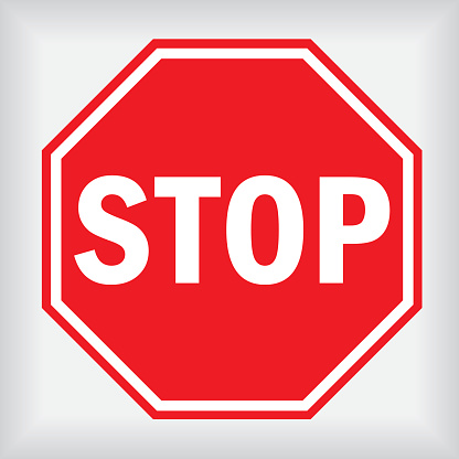 Vector illustration of stop sign.