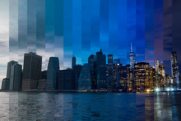 istock Evening over Manhattan. Fantastic Collage 506787134