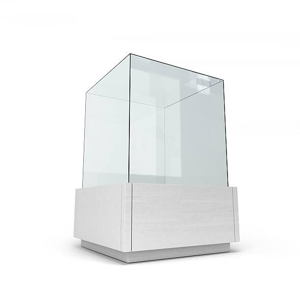 istock White glass showcase isolated on a white background 506787480