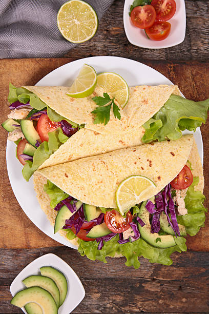 istock grilled chicken and avocado tacos 506789336