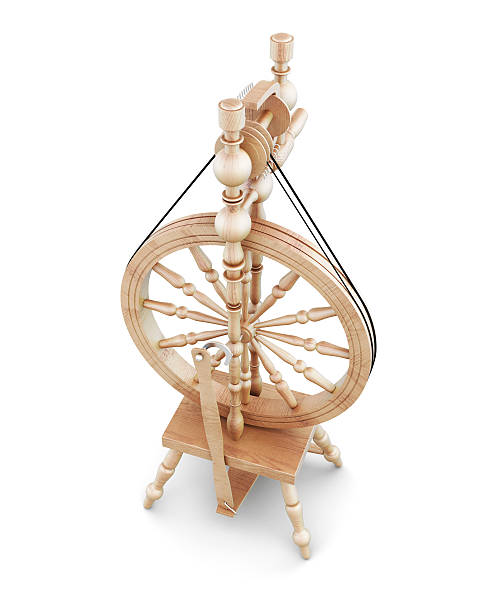 istock 3d wooden spinning wheel. 506790766