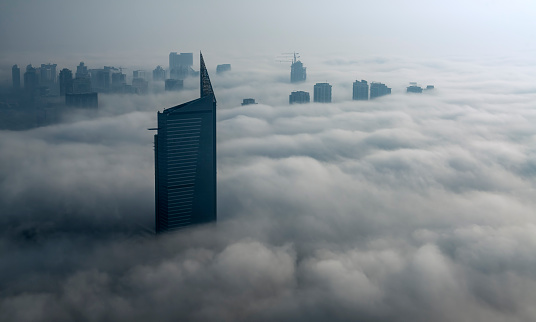 Fog in Dubai Marina