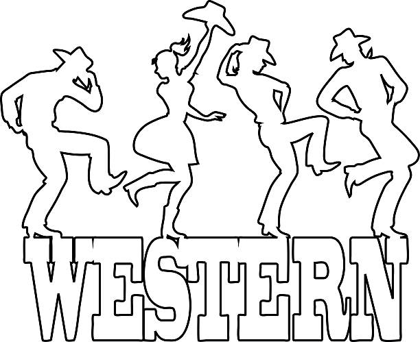 ilustrações de stock, clip art, desenhos animados e ícones de dança ocidental - polka dancing
