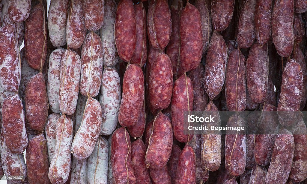 Salame italiano - Foto stock royalty-free di Buccia