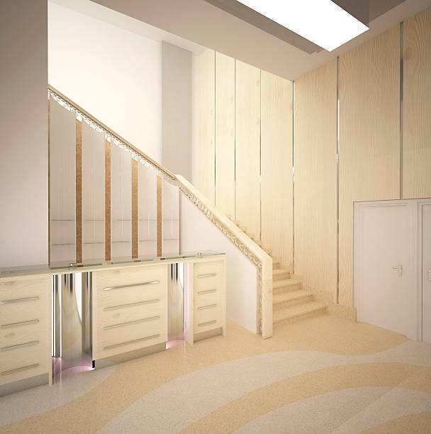 istock 3d rendering of a corridor in office building 506793808