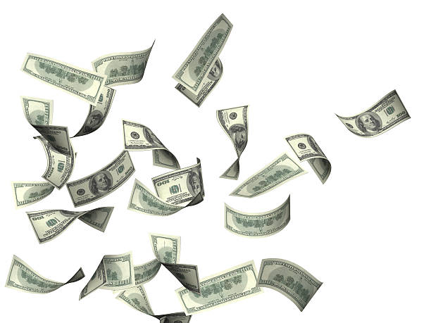 istock Flying banknotes of dollars 506794176