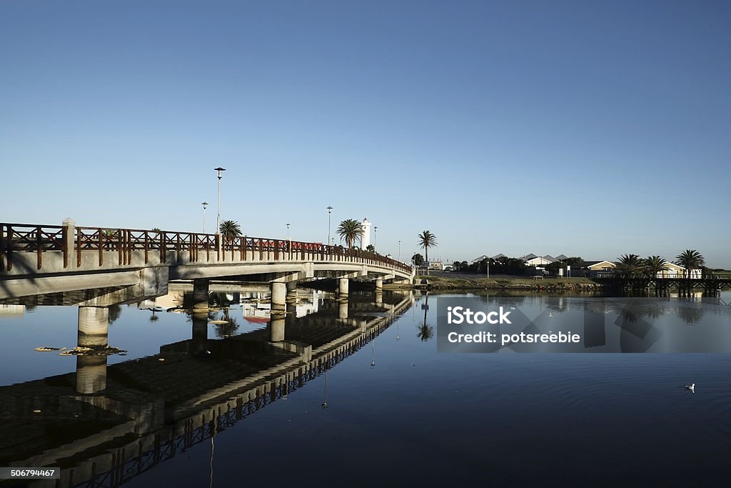 Sky and water A bridge spans the lagoon at Milnerton Africa Stock Photo