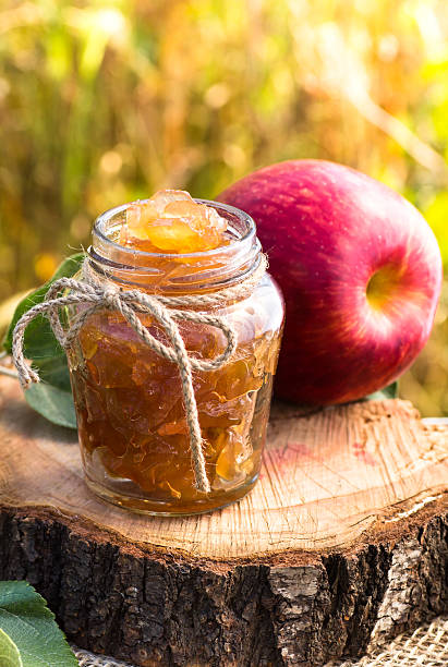 istock Jar of apple preserves 506795601