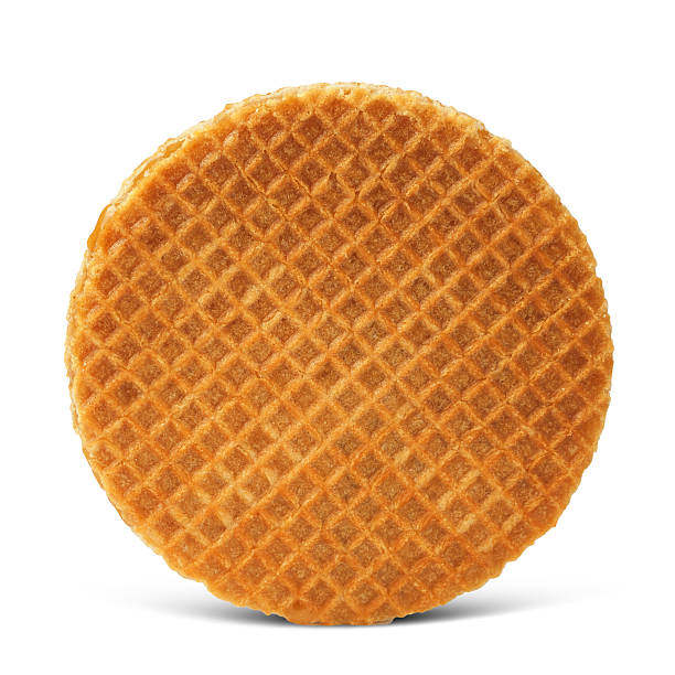 istock Waffle with caramel isolated on white background 506796678
