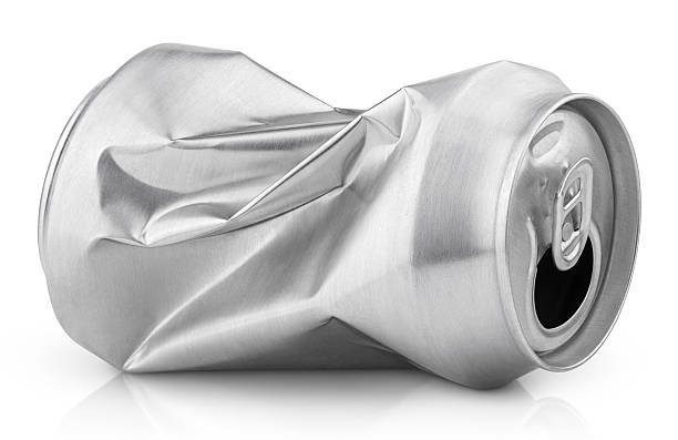 istock Crumpled empty soda or beer can isolated on white 506797435