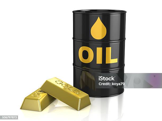 Oil Tank And Gold Bars Stock Photo - Download Image Now - Crude Oil, Gold - Metal, Gold Colored