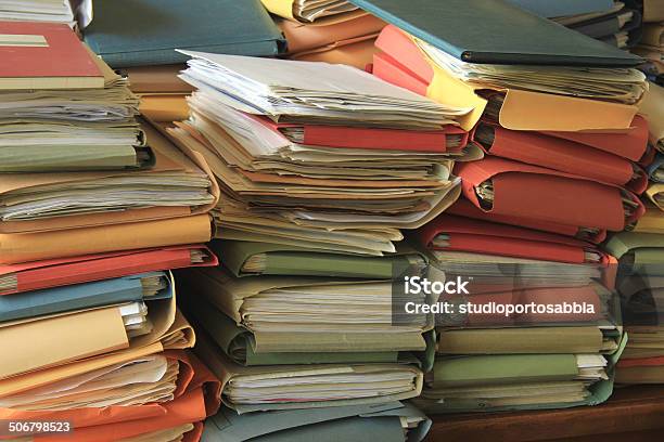 Stacked Files Stock Photo - Download Image Now - Bureaucracy, Business, Cardboard