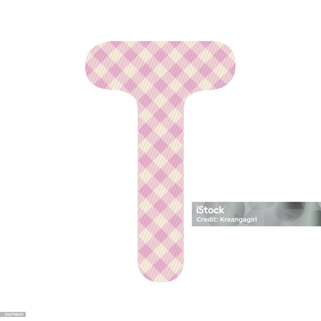 Pink T Pattern Pink Squares Pattern Alphabet T Stock Illustration - Download Image Now ...